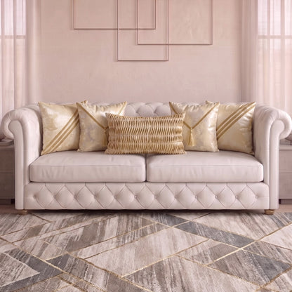 Golden Smoke cushion cover set styled in an elegant neutral interior