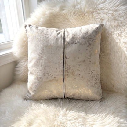Back and concealed closure detail of Ivory Belmont pillow cover