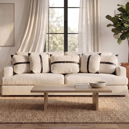 Dream Cloud cushion cover set styled on a neutral sofa