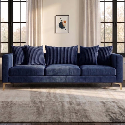 Plush Ribbed cushion cover set styled in a refined neutral interior
