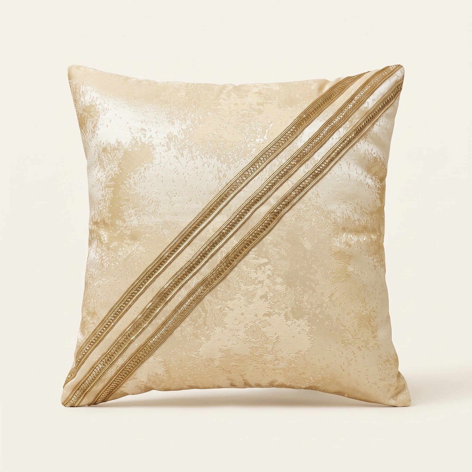 Golden Heritage square cushion cover with refined gold detailing
