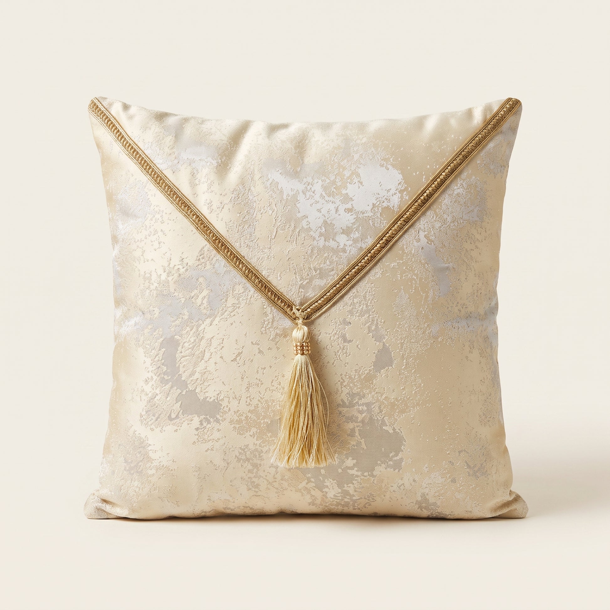Golden Heritage coordinated square cushion cover design
